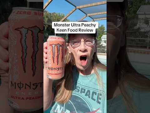 Does it taste peachy? Monster Ultra Peachy Keen energy drink food review #food #foodreview #shorts