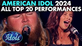ALL  AMERICAN IDOL TOP 20 PERFORMANCES 2024 | Idols Global