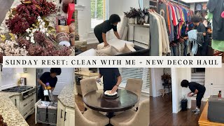 SUNDAY HOME RESET | CLEAN WITH ME + CHRISTMAS DECOR HAUL #home