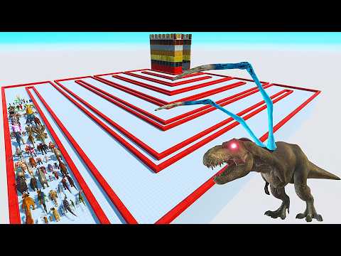 ESCAPE FROM ALIEN T-REX - Animal Revolt Battle Simulator - ARBS