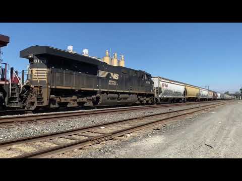 Triple play - UP, CP, NS power for a unit grain in North Portland 7.3.21