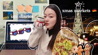 uni diaries + christmas markets 🎄 going to a concert, yummy food, fun time with my friends and more!