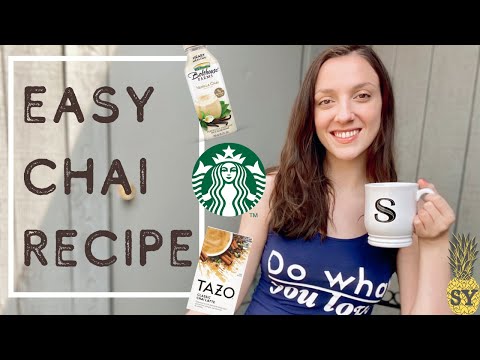 EASY CHAI TEA LATTE RECIPE | How to make homemade chai tea lattes, no powder or mix needed!