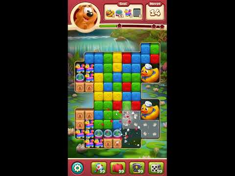 Toon Blast Level 7123 - NO BOOSTERS 🐻🐺🐱 | SKILLGAMING ✔️