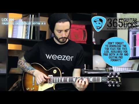 Lick 284/365 - Fingerstyle Raggedy Blues Rhythm in A | 365 Guitar Licks Project