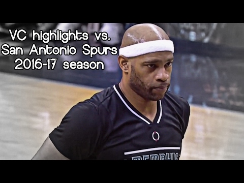 Vince Carter 7 pts, 6 reb, 4 blk & 2 ast vs. Spurs (NBA RS 2016/2017) - 06.02.2017