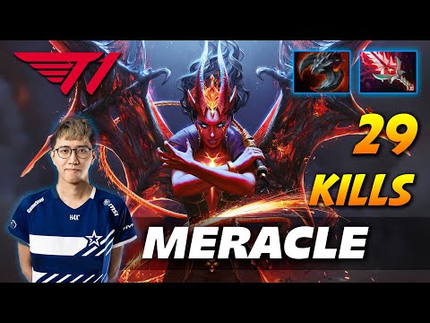 T1.Meracle Queen of Pain - 29 KILLS - Dota 2 Pro Gameplay [Watch & Learn]