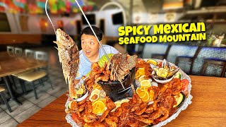 Spicy Mexican Hanging Fish SEAFOOD MOUNTAIN! The BEST Seafood Tour of Houston Texas