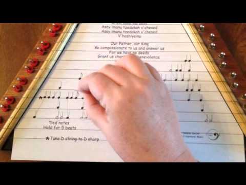Avinu Malkeinu, Arranged for Zither or Lap Harp by World of Harmony Music, Debbie Center