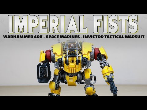 WARHAMMER 40K Imperial Fists Invictor Tactical Warsuit Painting