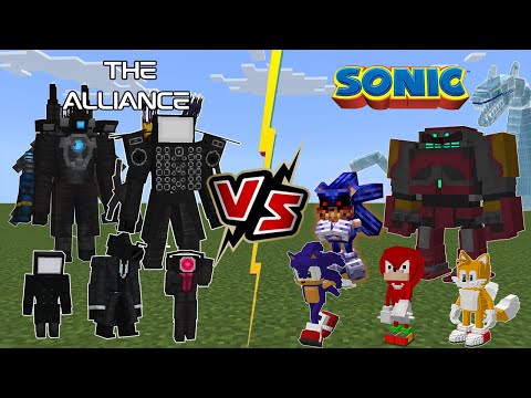 CoolFire Gaming - Skibidi Toilet The Alliance VS Sonic the Hedgehog [Minecraft PE]