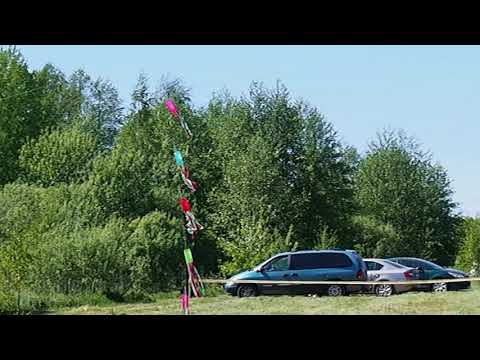 Aitvarai ir vėjo girlianda. Nepastovus pietryčių vėjas.