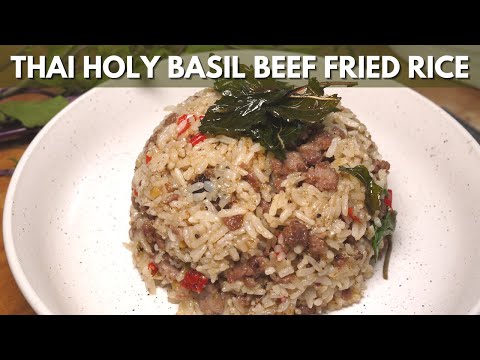 MOST Authentic Thai Holy Basil Beef Fried Rice | Wally Cooks Everything