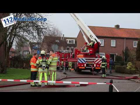22 december 2016 Zolderbrand in Kamerik opgeschaald