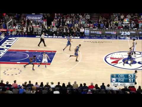 Mario Hezonja vs Philadelphia 76ers 23.02.2016 (5Pts)