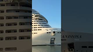 MSC Grandiosa sailing away! #shorts #msc #mscgrandiosa #msccruises #portcanaveral #cruiseship