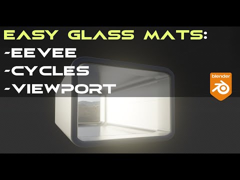 Easy GLASS shaders in EEVEE, Cycles and viewport in Blender.