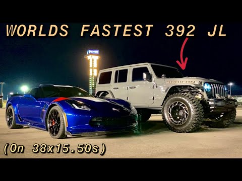 Jeep Rubicon 392 Shocked Everyone Drag Racing (38in tires)