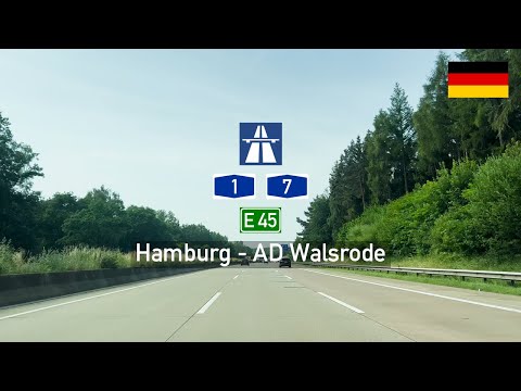 Driving in Germany: Autobahn A1 & A7 E45 from Hamburg to Dreieck Walsrode