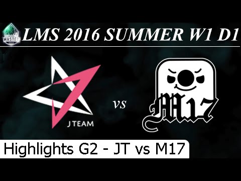 JT vs M17 Game 2 Highlights - LMS Summer 2016 W1D1M1 J Team vs Machi