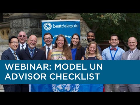 Model UN Advisor Checklist: Easily Jump-Start Your MUN Program Next School Year