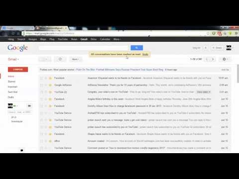 How to mark all unread emails as read in gmail
