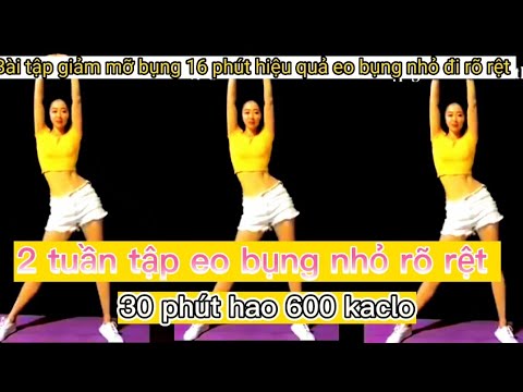 Bài tập 16 phút giảm cân eo bụng nhỏ đi rõ rệt,.bài tập đốt cháy chất béo.eo đẹp như mơ ước
