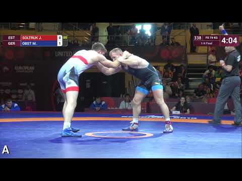 1/4 FS - 79 kg: J. SOLTRUK (EST) v. M. OBST (GER)