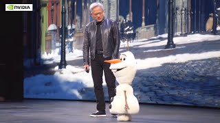 NVIDIA GTC Demo Stuns Audience With Real Olaf Robot Next To Jensen Hua