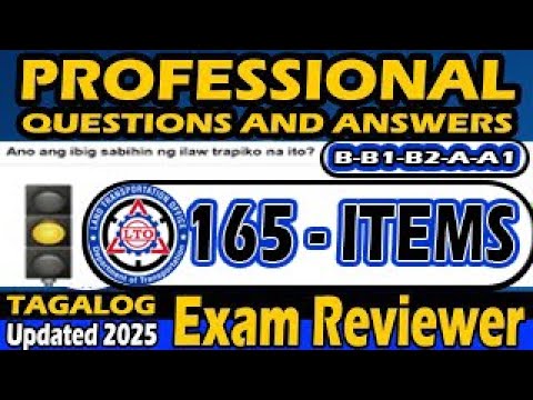 2025 LTO EXAM REVIEWER  | PROFESSIONAL DRIVERS LICENSE | CDE VALIDATION EXAM TAGALOG