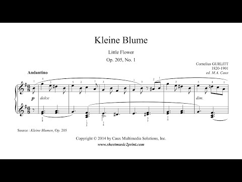 Gurlitt : Little Flower in E minor, Op. 205, No. 1