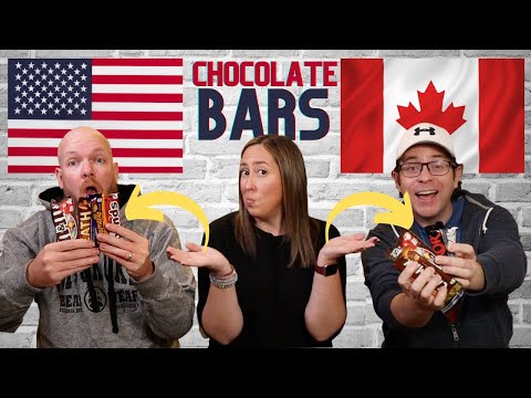 USA vs Canada Chocolate Bar Battle! Canada Us Border Candy Bar Face Off!