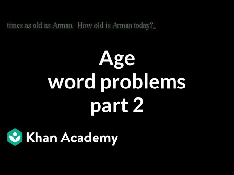 Age Word Problems Part 2