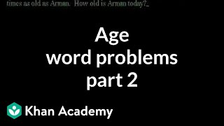 Age word problems 2