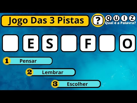 Jogo Das 3 Pistas | Quiz Qual é a Palavra: Tente Descobrir Qual é a Palavra Certa #jogodas3pistas