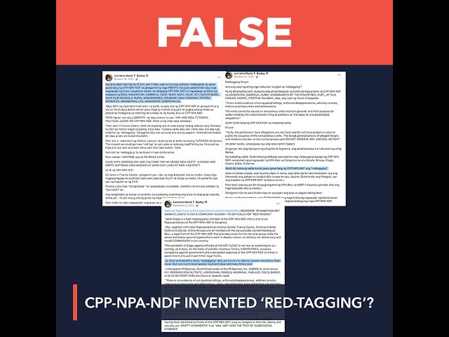 FALSE: ‘Red-tagging’ a term invented by CPP-NPA-NDF