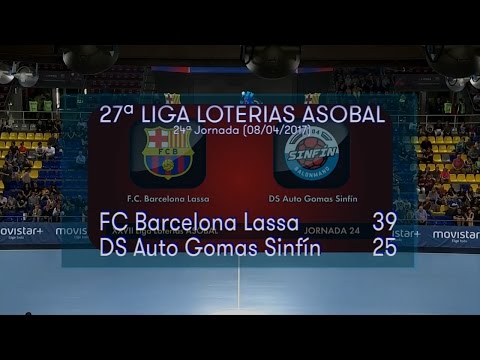 LIGA LOTERIAS ASOBAL J24 FC Barcelona Lassa - DS Auto Gomas Sinfín 39 - 25