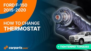How to replace the Thermostat 2015 - 2020 2.7 Ford F-150 ♨️