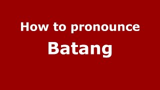 How to pronounce Batang