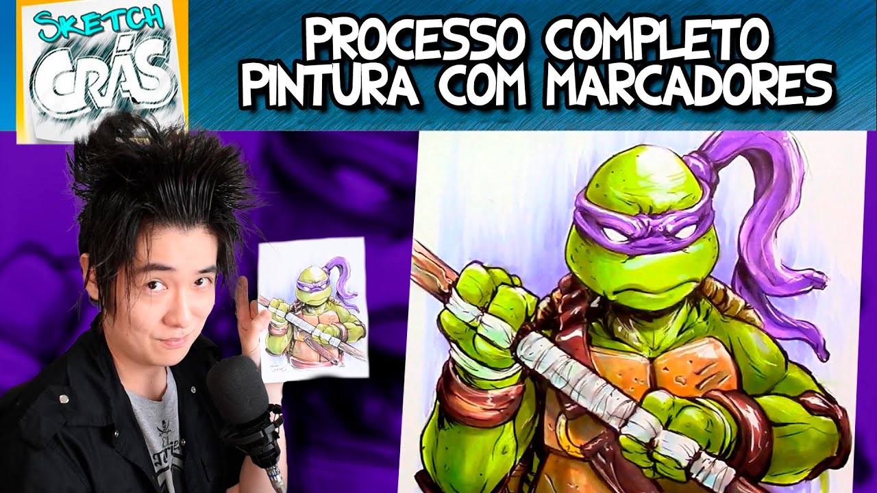 COLORINDO desenho com COPIC e LE PLUME o processo todo | Sketch Crás Thiago Spyked