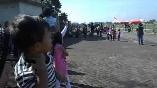 preview picture of video 'Air Asia Take Off from Husein Sastranegara Airport Bandung Indonesia'