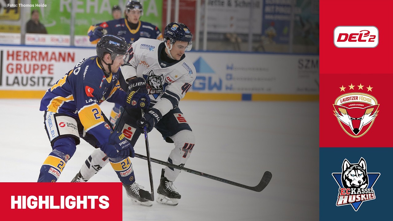 DEL2: Lausitzer Füchse vs. EC Kassel Huskies 6. Spiel | Highlights