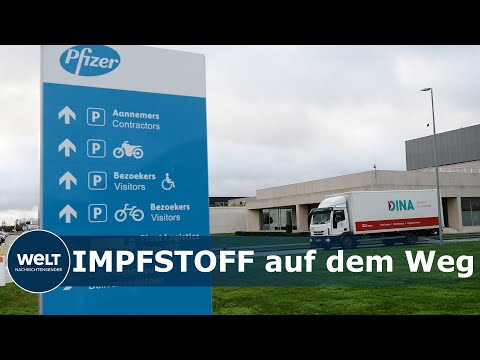 CORONA-IMPFUNG: Biontech-Pfizer Impfstoff auf dem Weg nach Deutschland