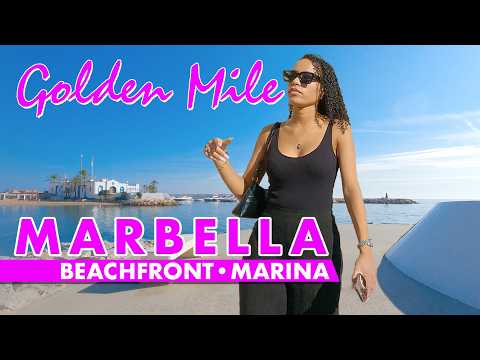 Marbella beachfront walk | Costa del Sol autumn 2024 | Spain virtual tour