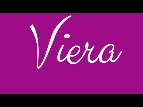 Learn how to Sign the Name Viera Stylishly in Cursive Writing