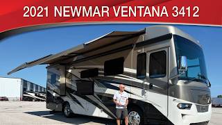 A preview image of the linked video showcasing 2021 Newmar Ventana 3412