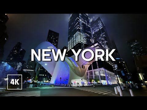 Night Walk in NEW YORK 🗽 Tribeca, MANHATTAN Tour NYC