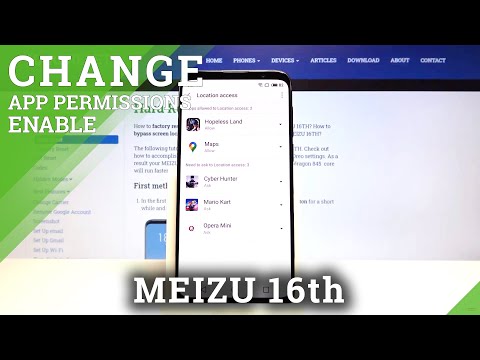 How to Operate Applications Permissions in Meizu 16th - Allow/Deny App Access