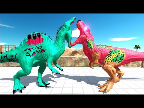 SQUID GAME SPINOSAURUS DEATH RUN - Animal Revolt Battle Simulator ARBS