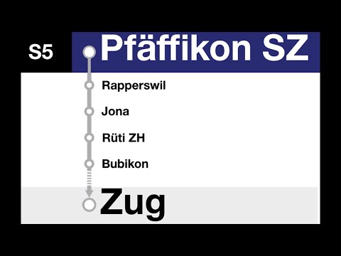 ZVV Ansagen - S5 Pfäffikon SZ-Zug (Teilstrecke Pfäffikon-Altstetten)